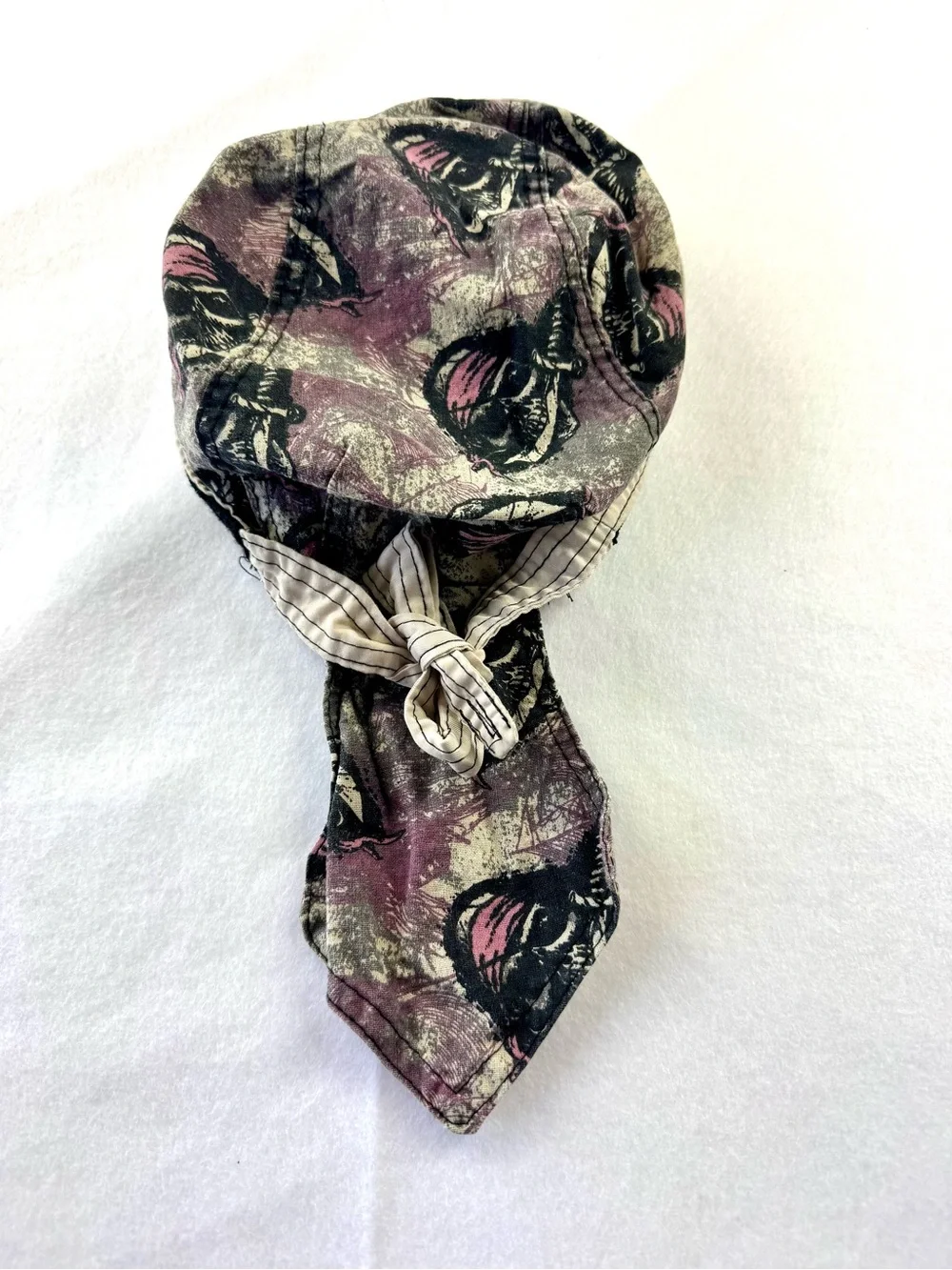 Pirate Heads Flappin Flags Biker Do Rag Skull Cap Motorcycle Head Wrap Booty Hat